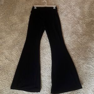 New Black Velvet Bell Bottom Pants. Medium